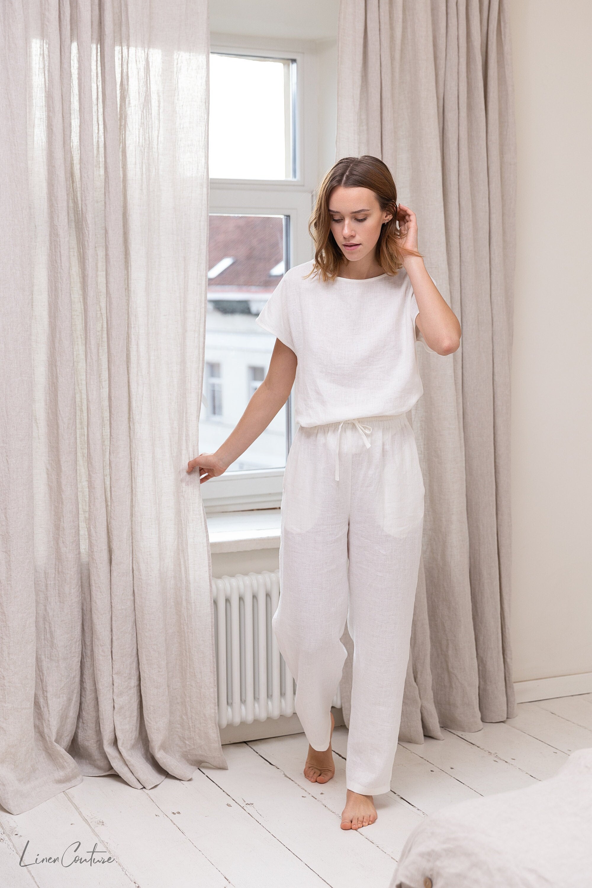 Ivory Linen Lounge Set