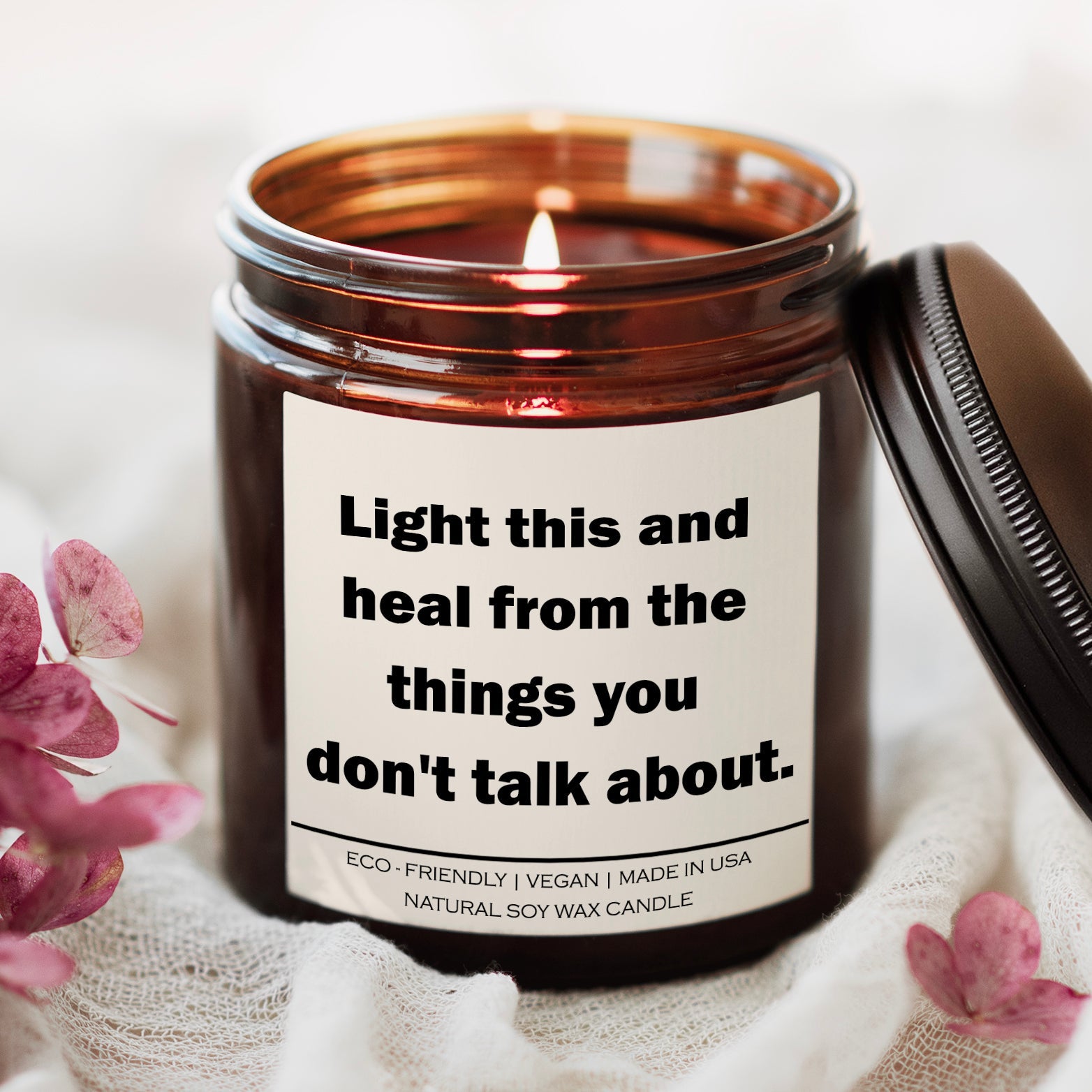 Light this and heal from the things you don't talk about Candle - BlissfulBody.Boutique