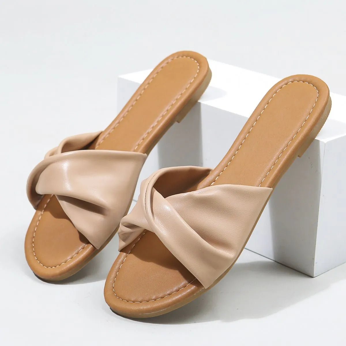 Open Toe Flats Sandals - BlissfulBody.Boutique