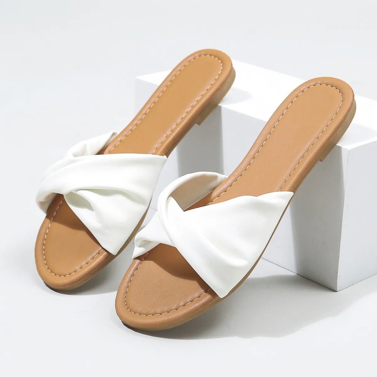 Open Toe Flats Sandals - BlissfulBody.Boutique