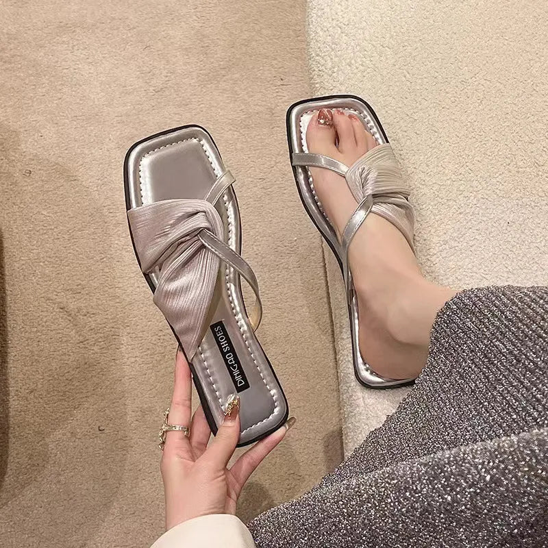 Open Toe Flats Sandals - BlissfulBody.Boutique
