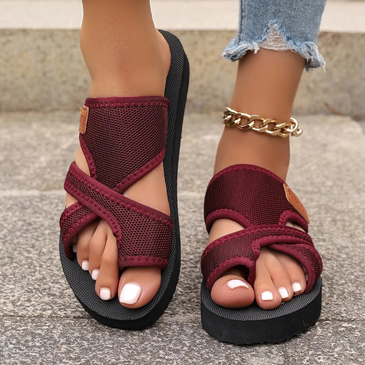 Open Toe Platform Sandals - BlissfulBody.Boutique