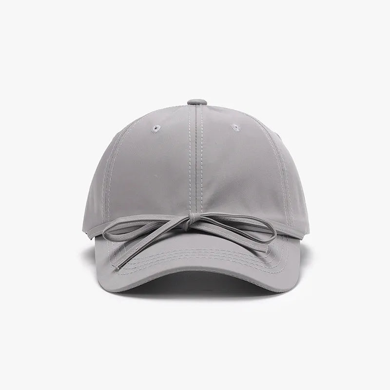 Tied Bow Cotton Baseball Cap - BlissfulBody.Boutique