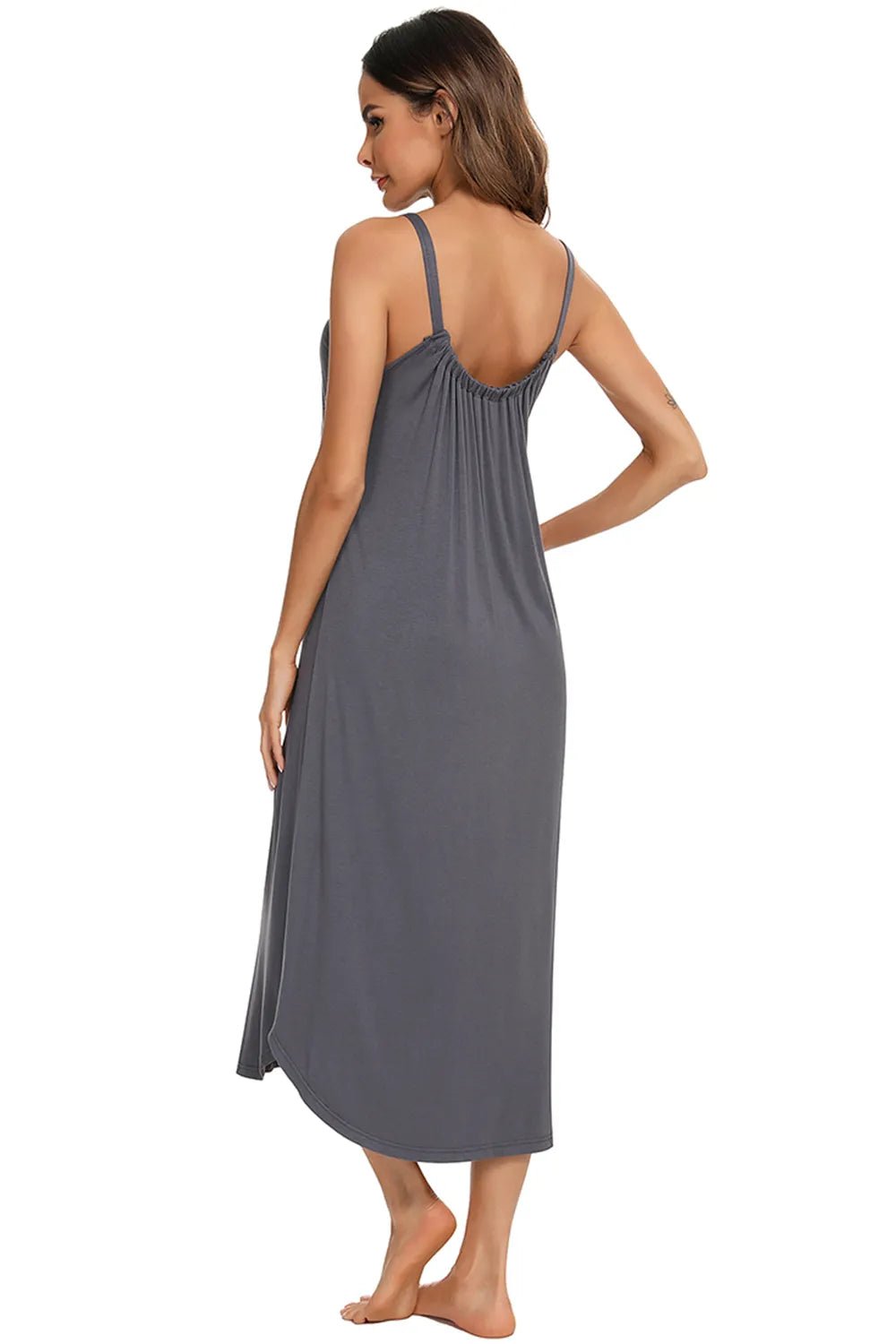 V - Neck Midi Lounge Dress - BlissfulBody.Boutique